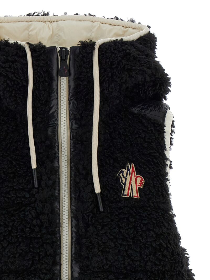 Fur-effect vest Woman MONCLER GRENOBLE Black