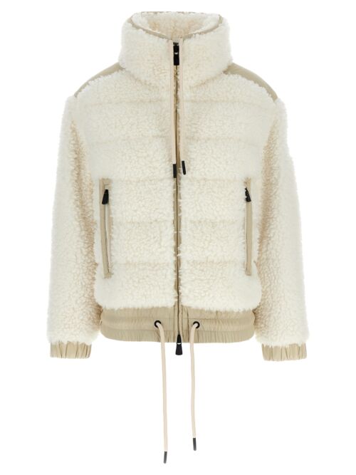 Fur-effect down jacket MONCLER GRENOBLE White