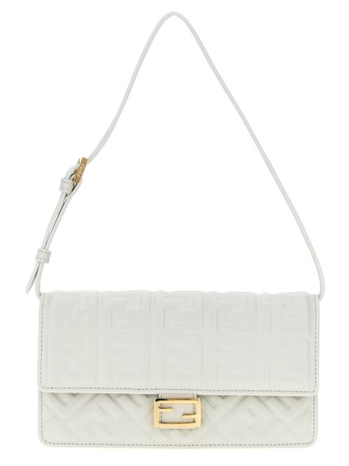 'Baguette' Wallet On Chain FENDI White