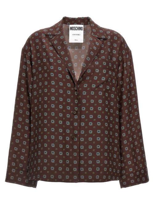 Patterned shirt MOSCHINO Brown