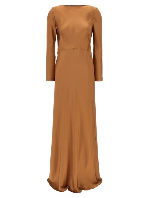 Long satin dress ALBERTA FERRETTI Beige