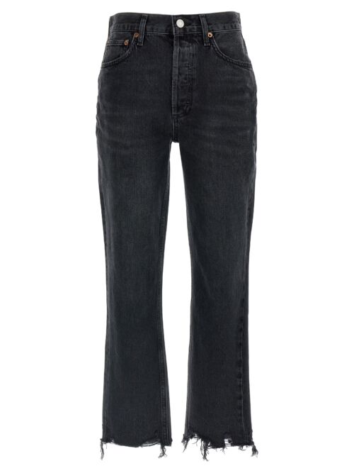 'Riley Crop' jeans AGOLDE Black