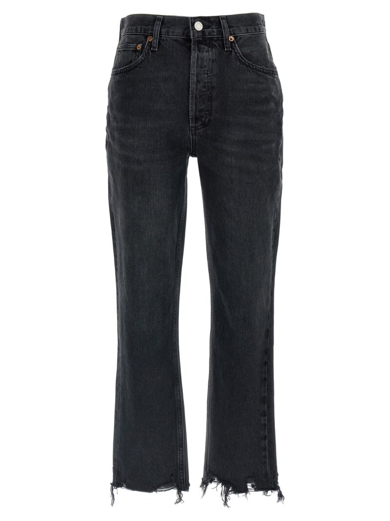 'Riley Crop' jeans AGOLDE Black