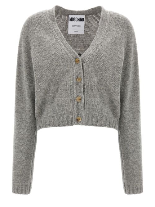 '100% Shrunk' cardigan MOSCHINO Gray