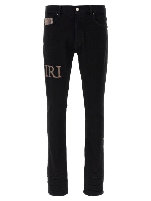 'Amiri Snake Logo' jeans AMIRI Black