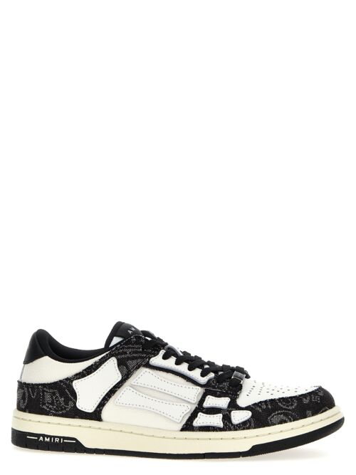 'Bandana Denim Skel Top Low' sneakers AMIRI White/Black