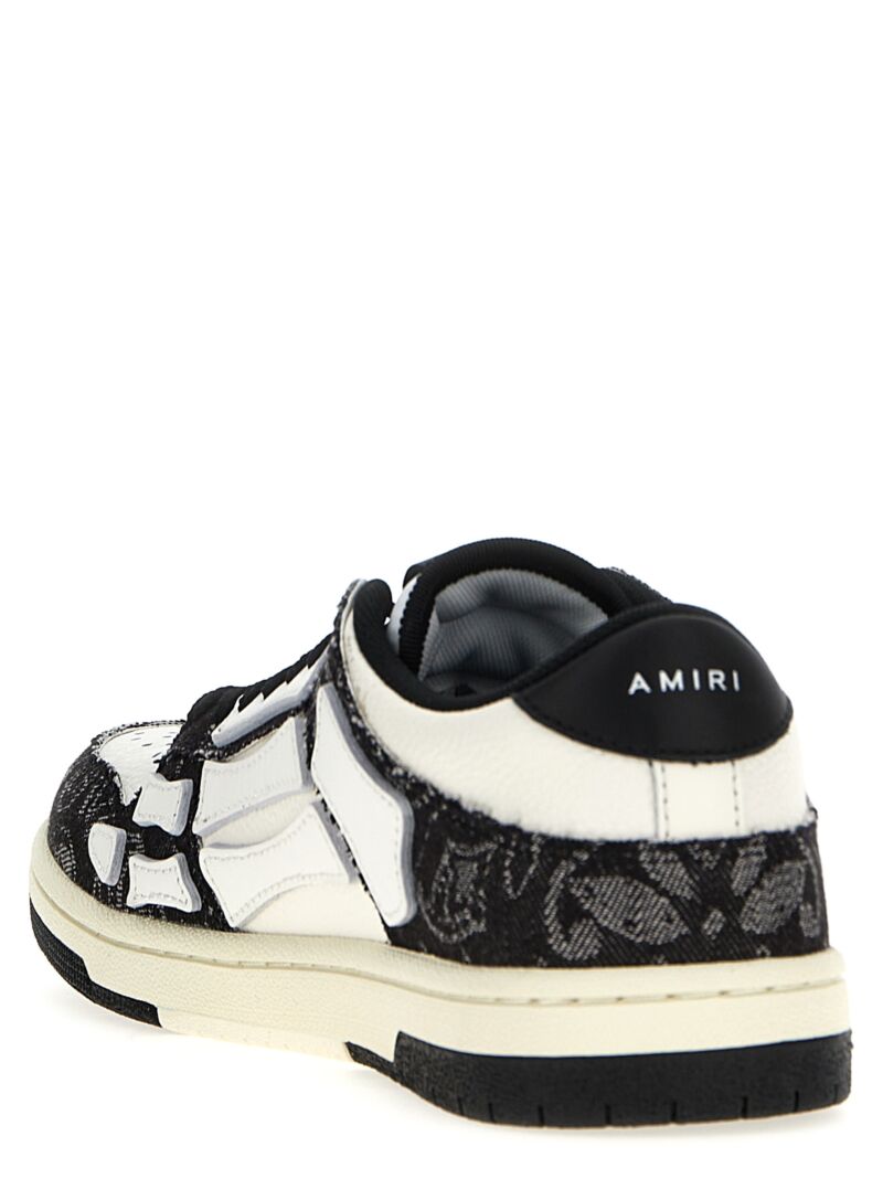 'Bandana Denim Skel Top Low' sneakers Man AMIRI White/Black