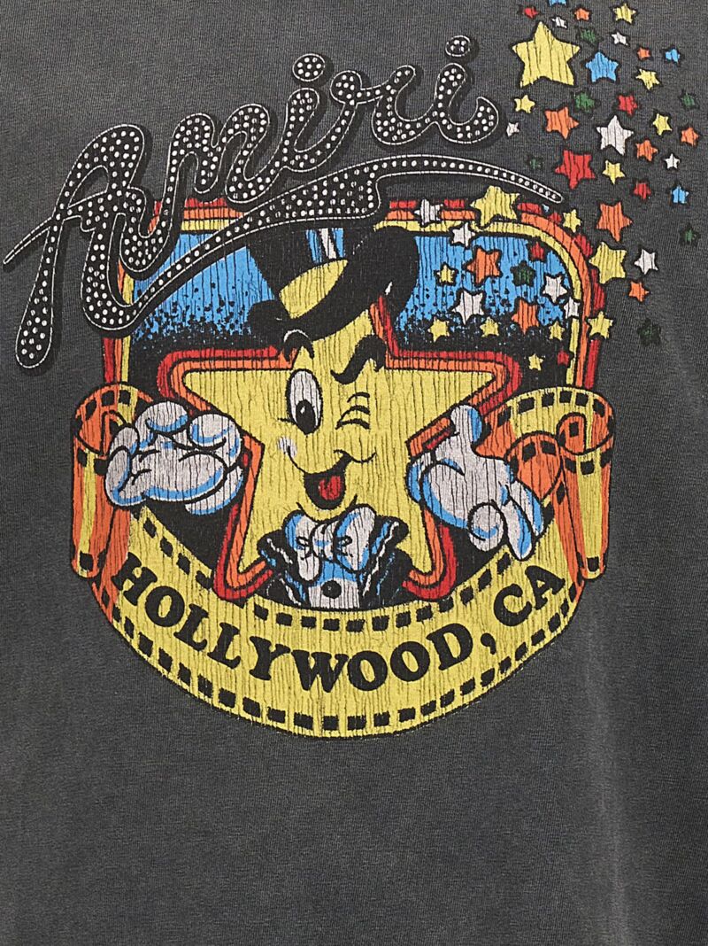 'Mr. Hollywood' T-shirt 100% cotton AMIRI Black