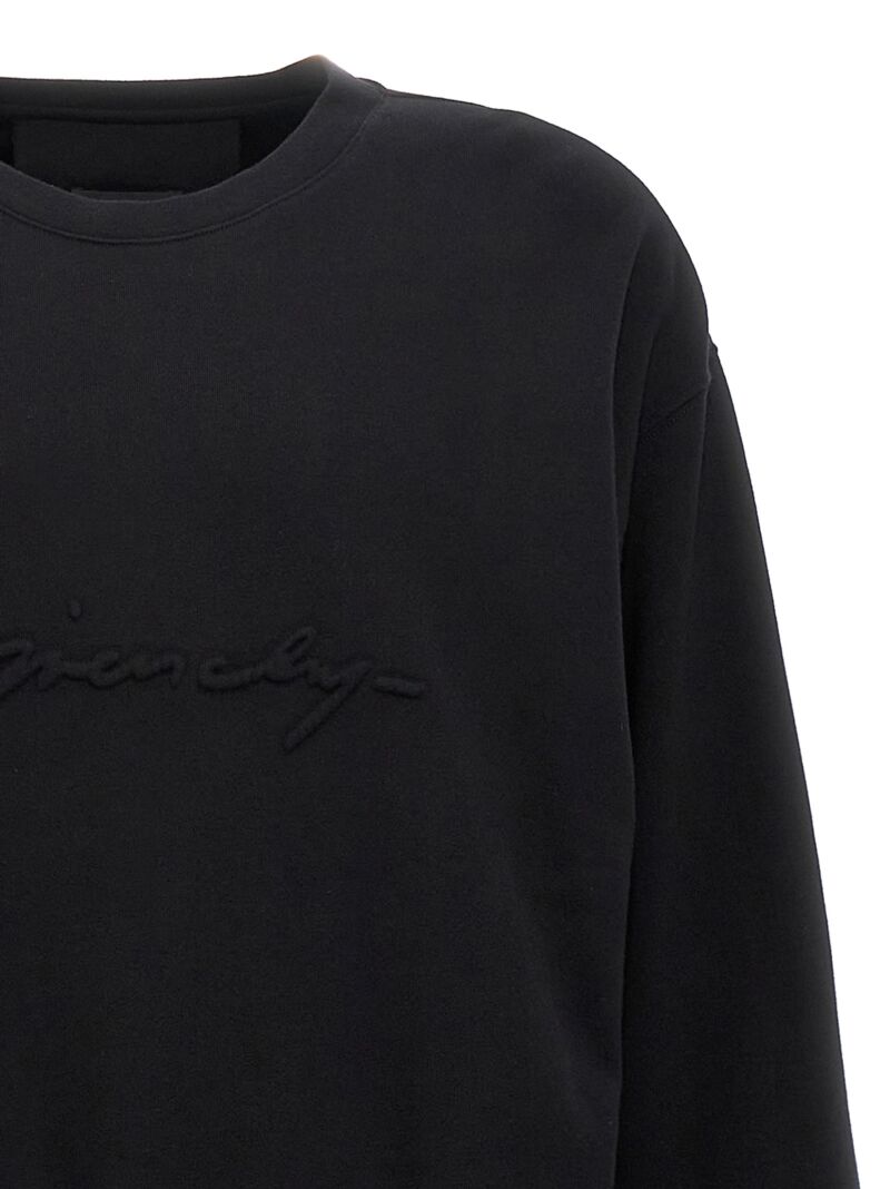 Embossed logo sweatshirt Man GIVENCHY Black