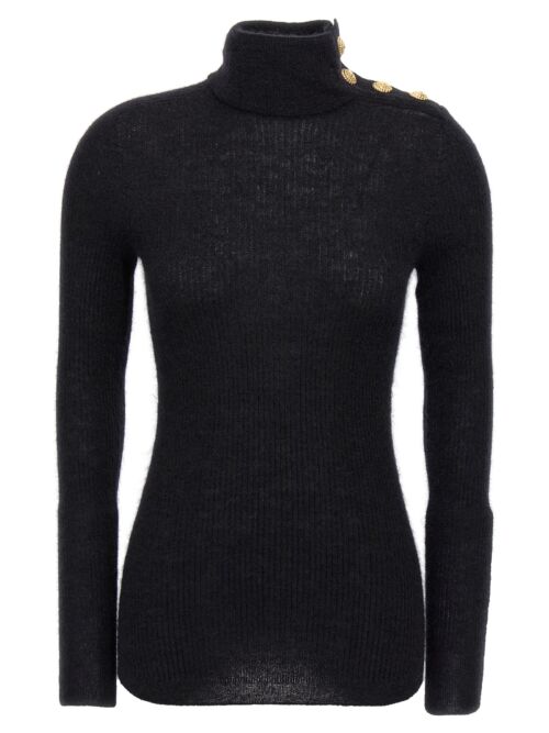 Mohair button sweater BALMAIN Black