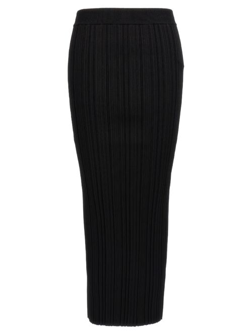 Pleated midi skirt BALMAIN Black