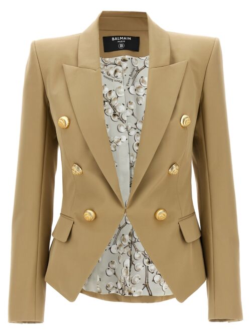 'Chiocciola' button blazer BALMAIN Beige