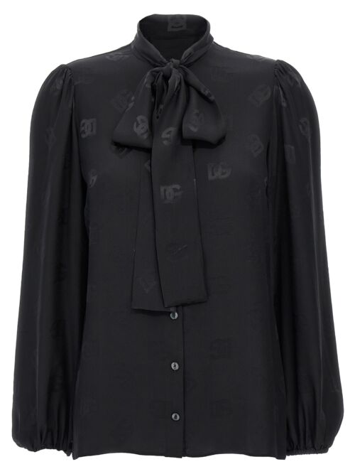 Lavalliere jacquard shirt DOLCE & GABBANA Black