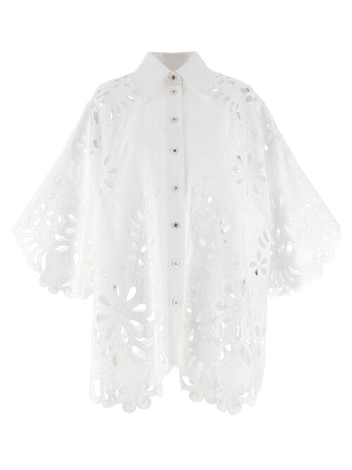 Cut-out embroidery shirt DOLCE & GABBANA White