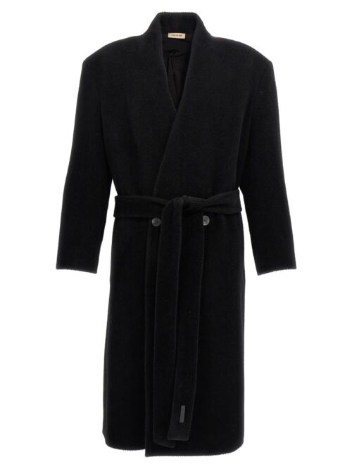 'Lapelless' coat FEAR OF GOD Black