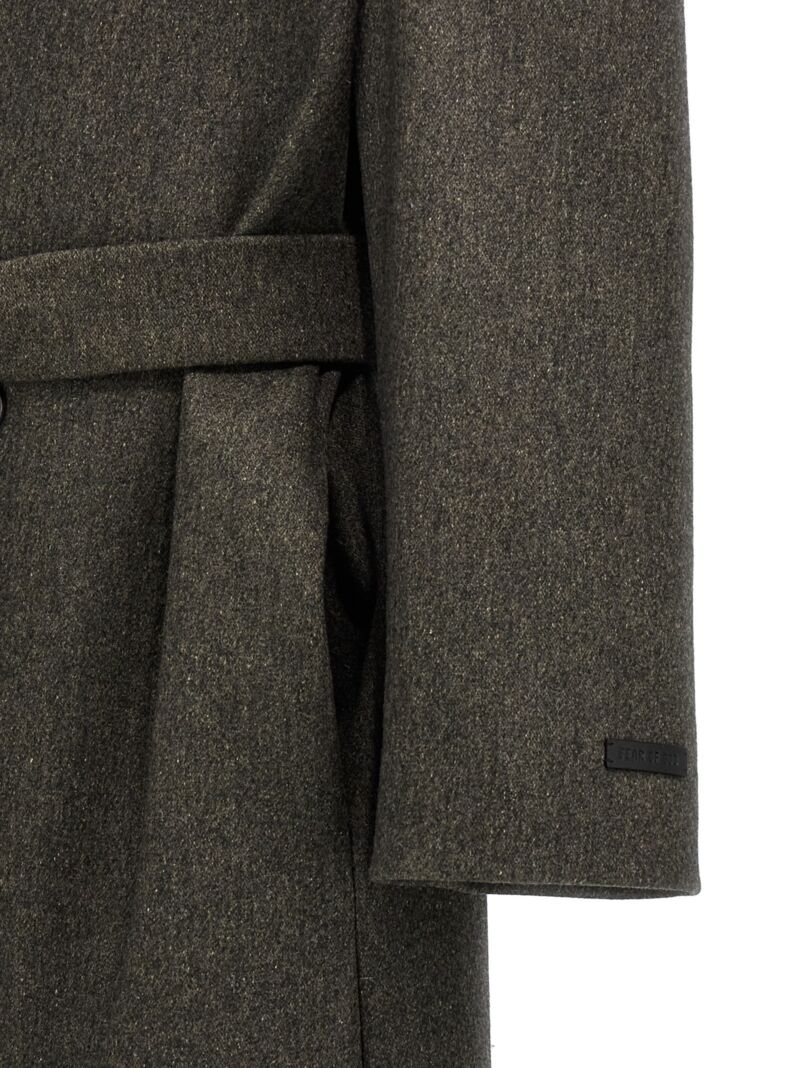 'Lapelless' coat 70% wool