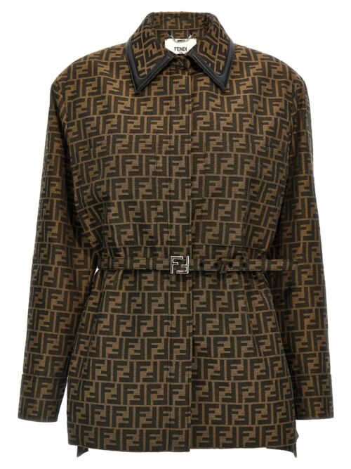 'FF' jacket FENDI Brown