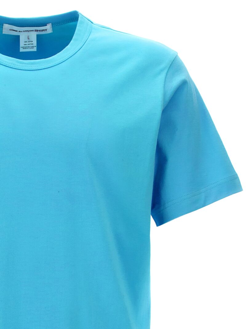 Logo print cotton t-shirt Man COMME DES GARCONS SHIRT Light Blue