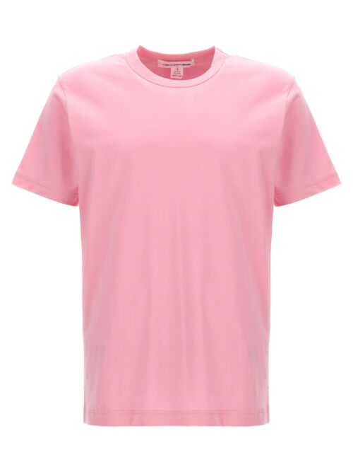 Logo print cotton t-shirt COMME DES GARCONS SHIRT Pink