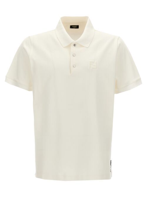 'Embossed' polo shirt FENDI White