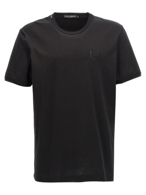 Logo embroidery t-shirt DOLCE & GABBANA Black