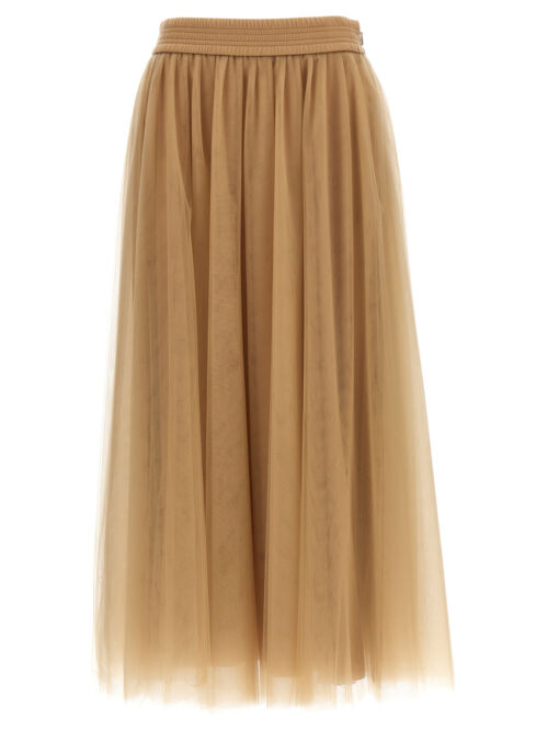 Tulle midi skirt FABIANA FILIPPI Beige