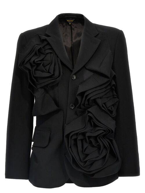 Floral decoration blazer COMME DES GARÇONS Black