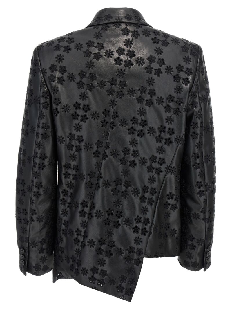 Embroidery single-breasted blazer GNJ0191 COMME DES GARÇONS Black