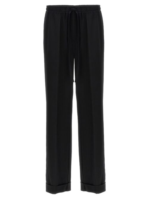 Contrast piping pants DOLCE & GABBANA Black