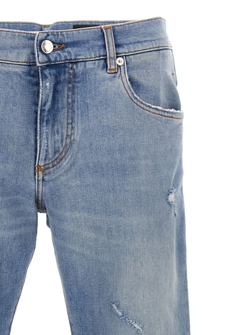 Worn detail jeans Man DOLCE & GABBANA Light Blue