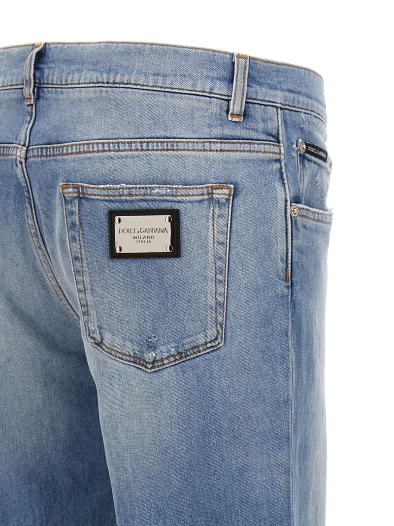 Worn detail jeans 98% cotton