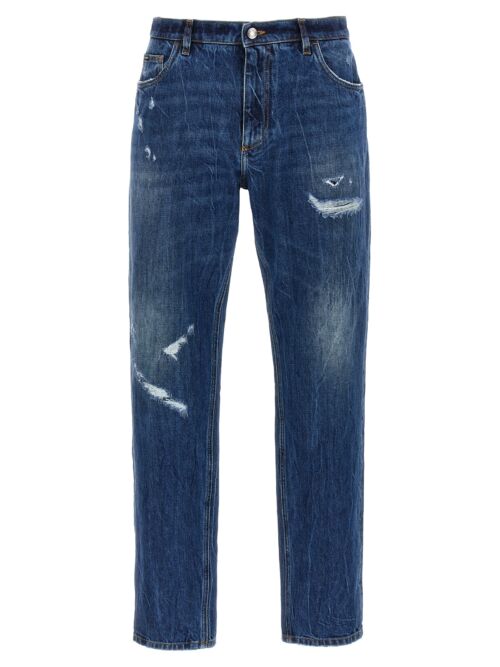 Logo embroidery jeans DOLCE & GABBANA Blue