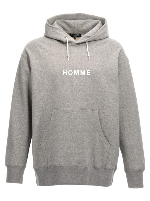 Logo print hoodie COMME DES GARҪONS HOMME Gray