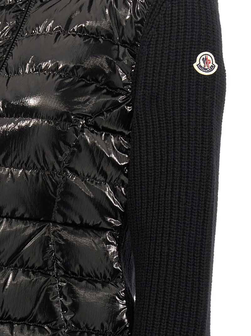 Two-material cardigan 100% polyamide MONCLER Black