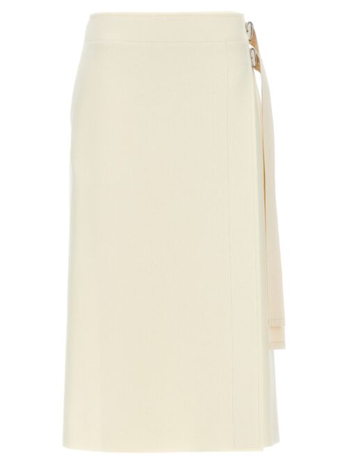 Strap cloth skirt JIL SANDER White