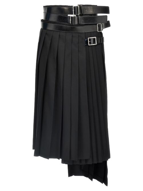 Pleated skirt with belts JUNYA WATANABE Black