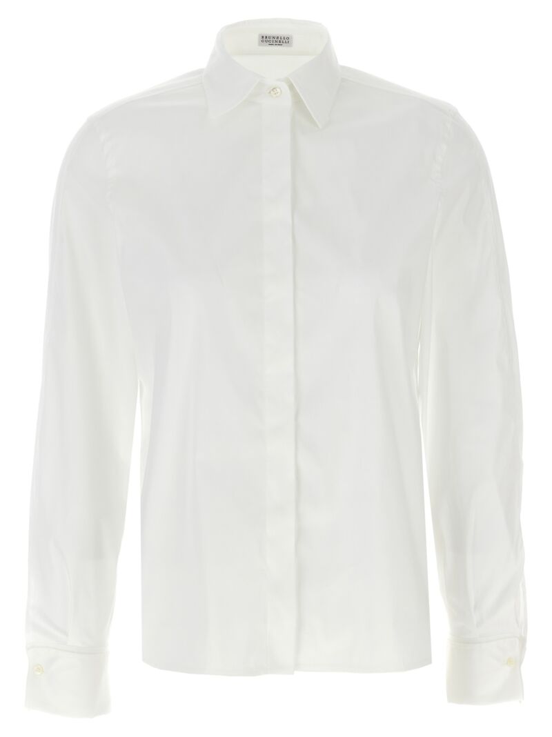 'Monile' poplin shirt BRUNELLO CUCINELLI White