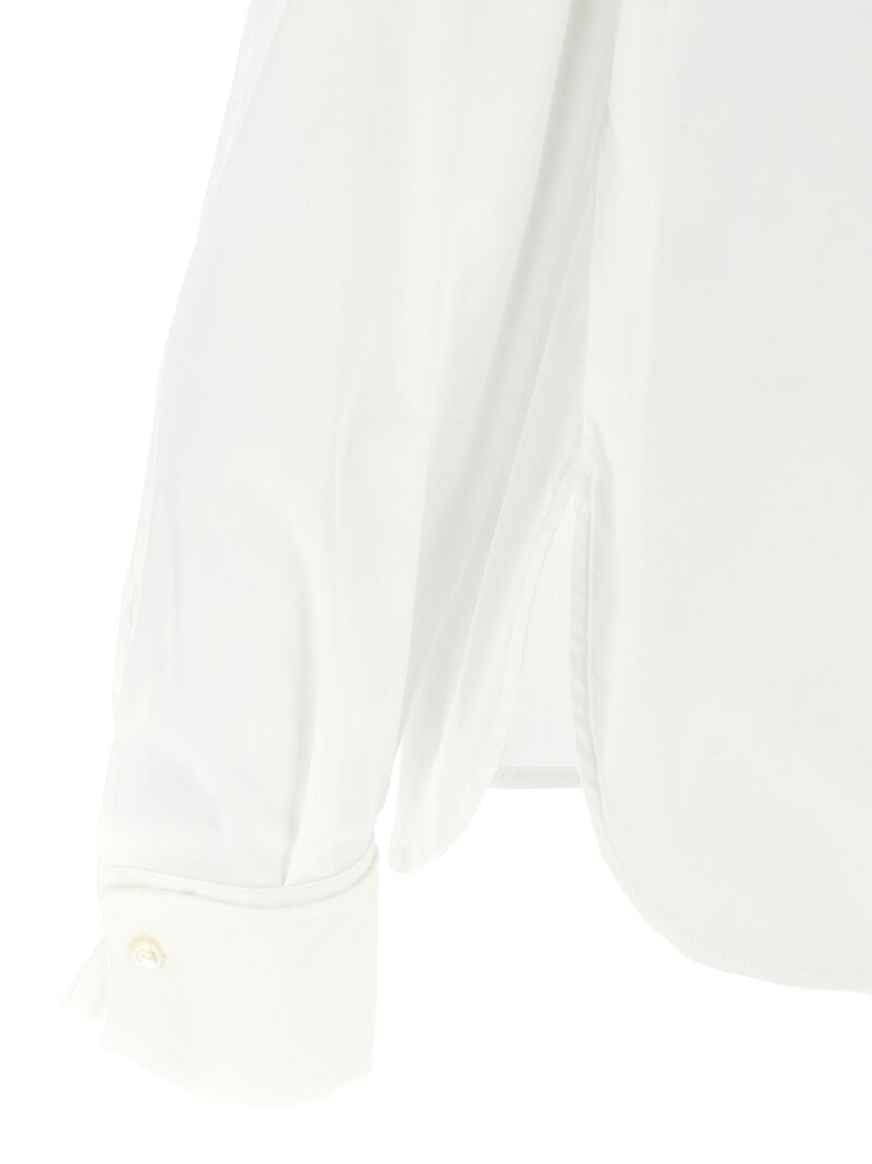 'Monile' poplin shirt 72% cotton 23% polyamide 5% elastane BRUNELLO CUCINELLI White