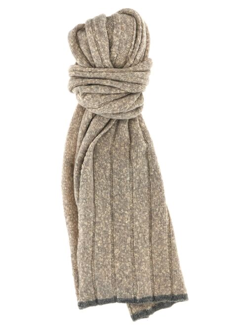 Ribbed scarf BRUNELLO CUCINELLI Gray