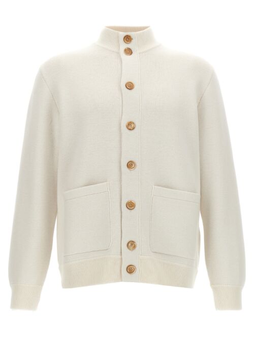 Wool blend cardigan BRUNELLO CUCINELLI White