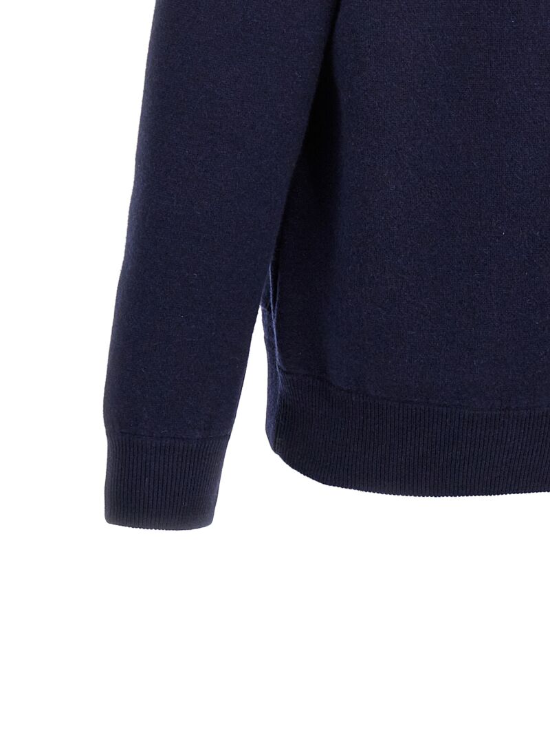 Wool blend cardigan 57% virgin wool 29% cashmere 10% silk 3% polyamide BRUNELLO CUCINELLI Blue