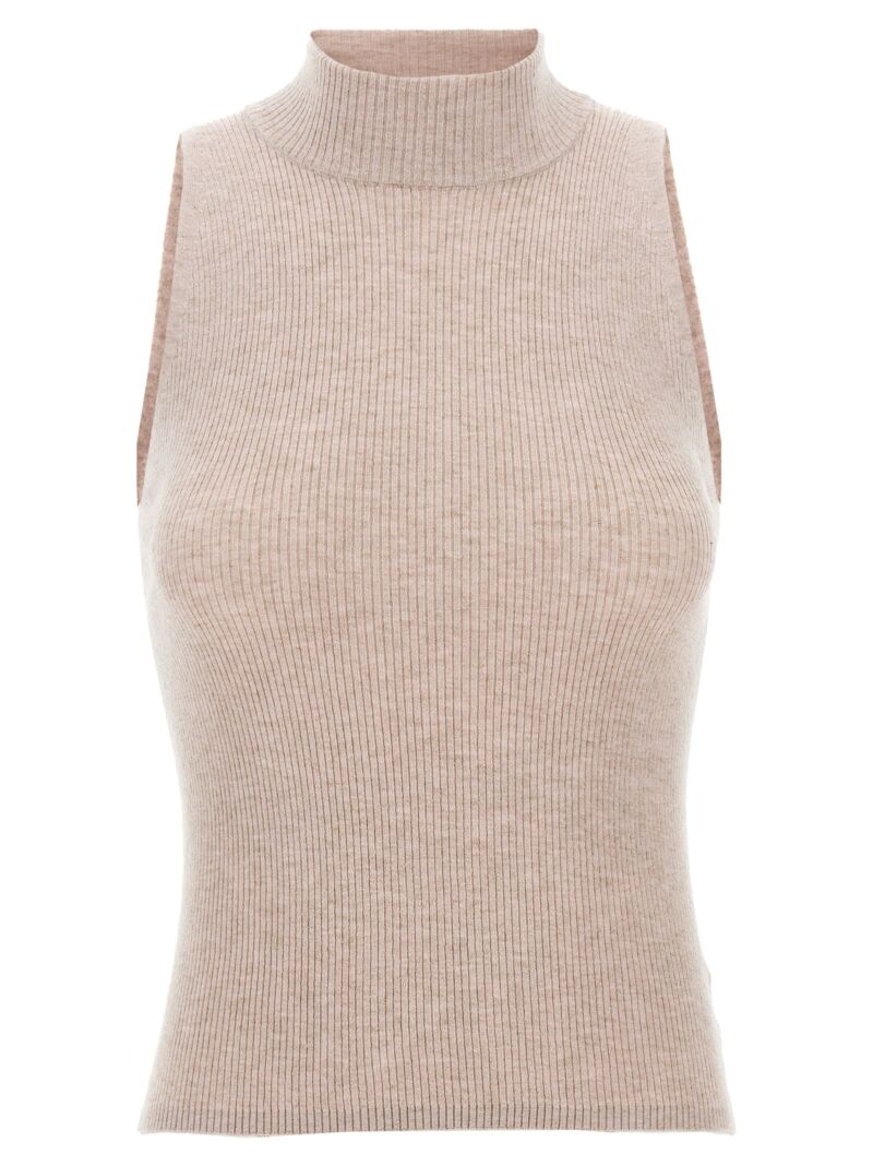 Glitter ribbed vest BRUNELLO CUCINELLI Pink