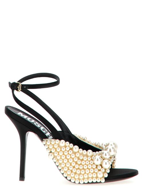 Pearl sandals MOSCHINO White/Black