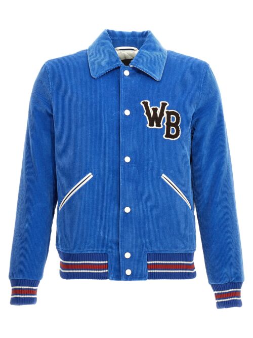 'Homecoming Varsity' bomber jacket WALES BONNER Light Blue