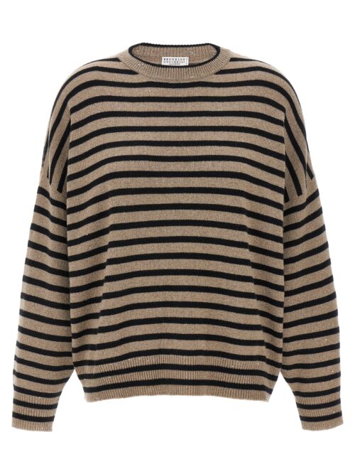 Sequin striped sweater BRUNELLO CUCINELLI Multicolor