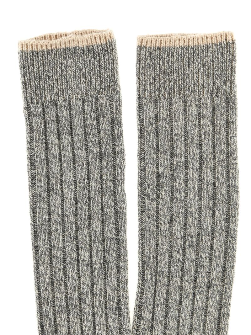 Ribbed socks Man BRUNELLO CUCINELLI Gray