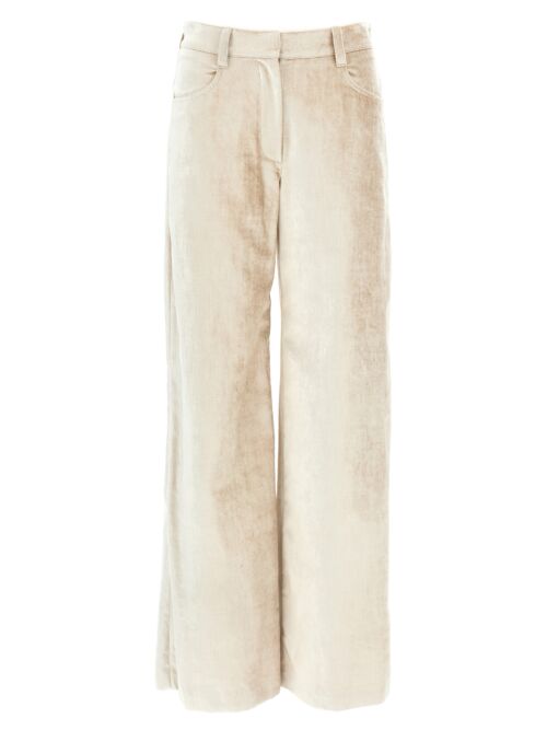 Velvet pants BRUNELLO CUCINELLI Beige