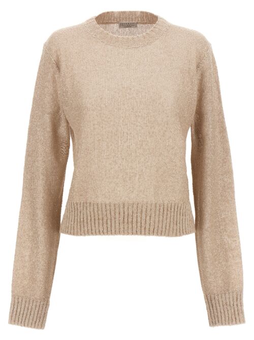 Micro sequin sweater BRUNELLO CUCINELLI Beige