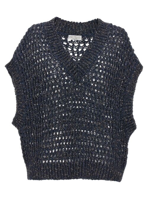 Sequin vest BRUNELLO CUCINELLI Blue