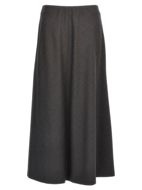 Flared wool skirt BRUNELLO CUCINELLI Gray